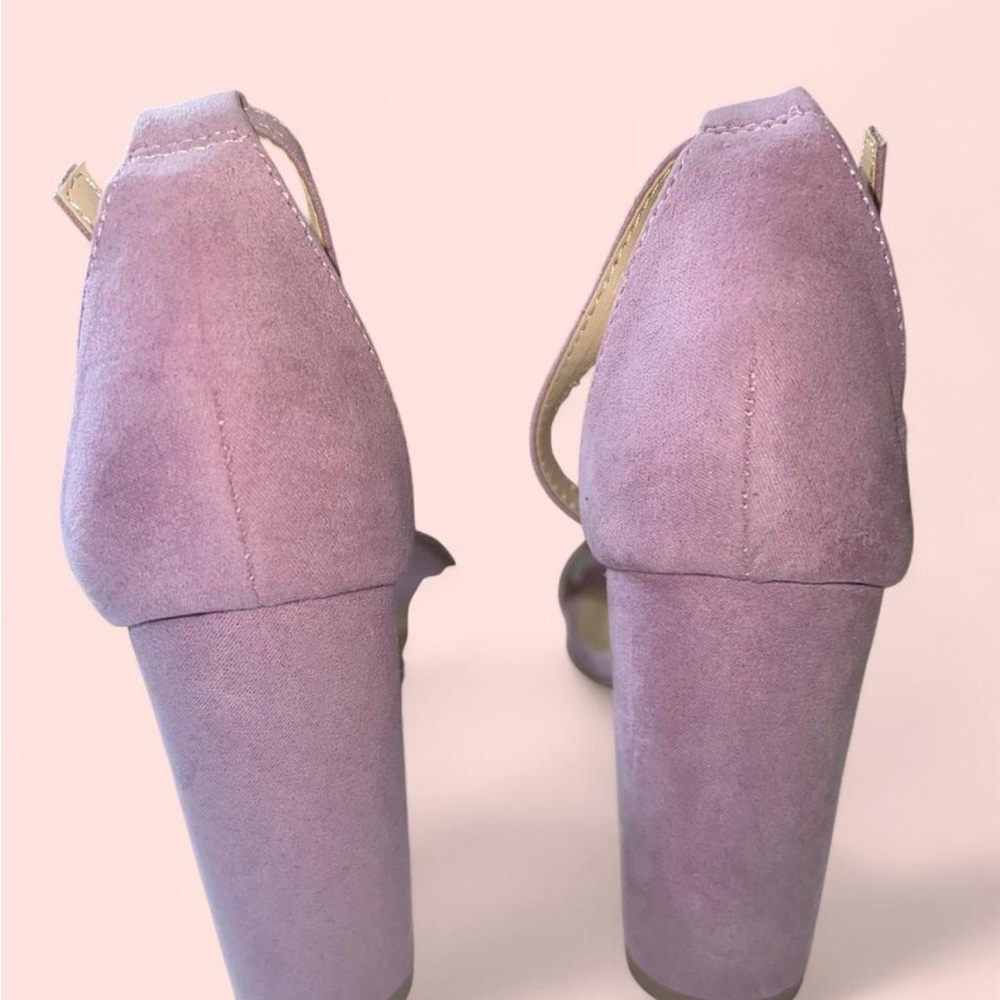 Lulu's Lavender Block Heels - Picture 3 of 4
